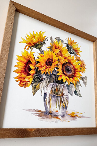 Tooall Moonflower Flower in a Wooden Framed Pot Uv Printed Mdf Painting