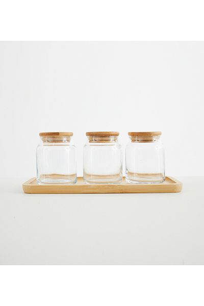 Janset Bamboo presentation, coffee tray, spice, training stand.