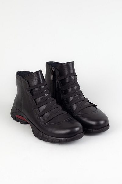 Adım Adım Women's Genuine Leather Zippered Extra Soft Black Boots