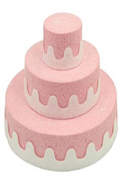 Kazanabil ÜÇ KATLI PASTA ŞEKLİNDE KÖPÜK ŞEKER VE KURABİYE STANDI PEMBE