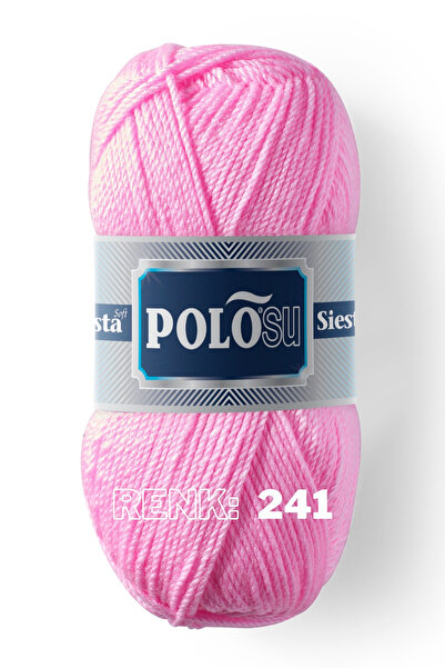 Polosu Siesta Soft - Atkı Yelek Kazak El Örgü Ipliği - 241 - Koyu Bebe Pembe