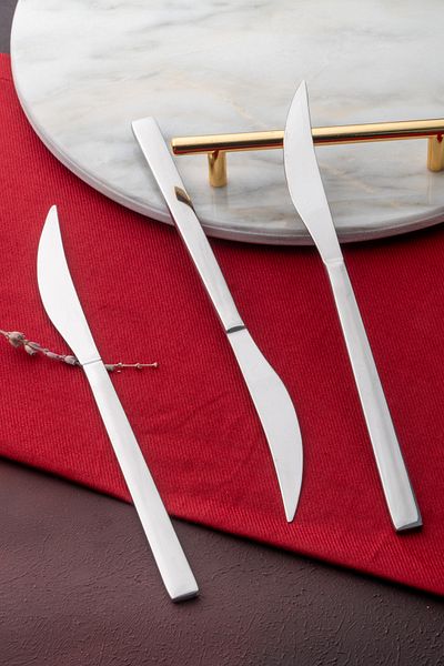 ACAR Karat Moon 6-Piece Steel Dinner Knife Set