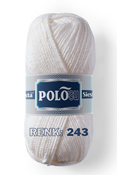 Polosu Siesta Soft - Atkı Yelek Kazak El Örgü Ipliği - 243 - Açık Kemik