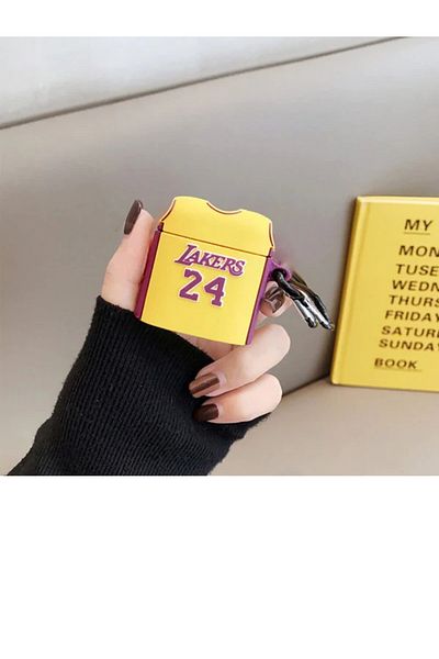 Aura Accessories 1 / 2 Generation Compatible Lakers Basketballer Jersey Airpods Case