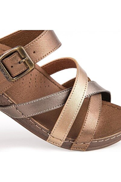 Muya Gizeh Women's Bronze Daily Slippers