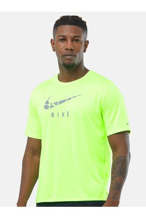 Nike Men s Dri Fit Run Core T Shirt Ye il Erkek Ti ort Fiyat Yorumlar Trendyol