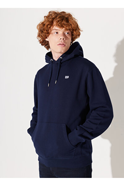 Lee Ανδρικό φούτερ με κουκούλα Navy Blue L80YRYA67 με κουκούλα Φούτερ