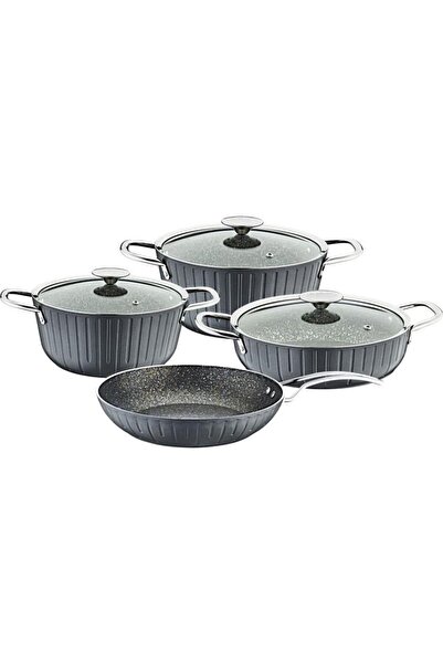 OMS 3518 Colonna 7 Piece Granite Pot Set Anthracite