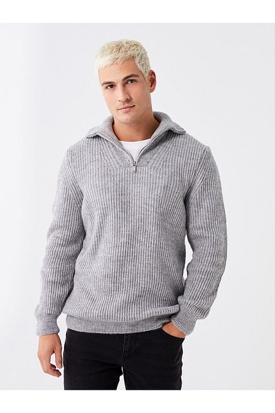 LC Waikiki XSIDE Shawl Collar Long Sleeve Men's Knitwear Sweater