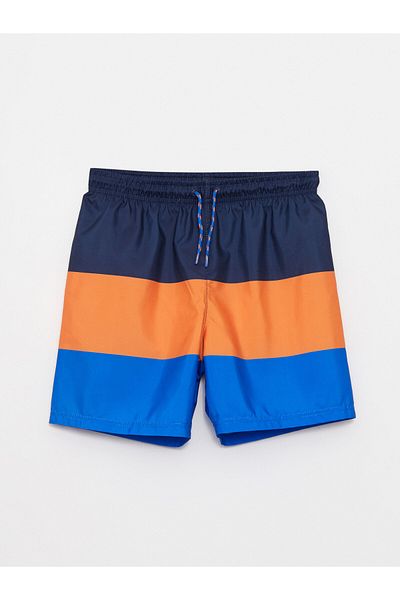 LC Waikiki Gestreifte, schnelltrocknende Badeshorts für Jungen