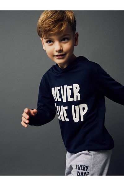 LC Waikiki Printed Long Sleeve Boys' Hoodie and Sweatpants