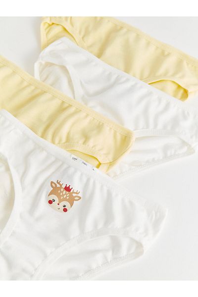 LC Waikiki Set of 4 Cotton Printed Panties for Baby Girl