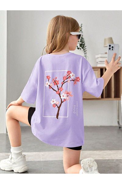 Machetta Unisex Kids Cherry Printed Oversize T-shirt