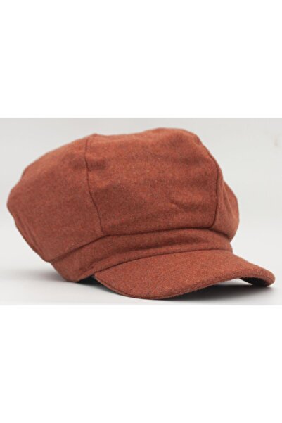 şapkadan Kadın Yünlü Vintage Kasket Retro Kışlık Şapka