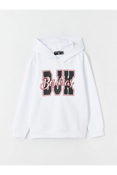 LC Waikiki Chlapecká mikina s dlouhým rukávem a s potiskem Beşiktaş
