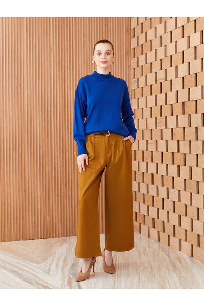 LC Waikiki Half Turtleneck Plain Long Sleeve Women's Knitwear Tunic