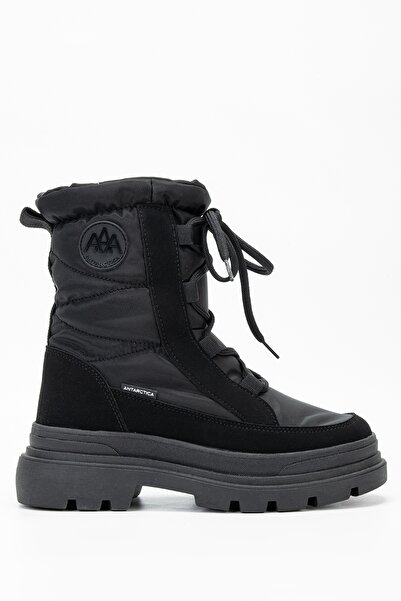 Valmenti Effetre Kira Kadın Siyah Deri & Tekstil Kar Botu