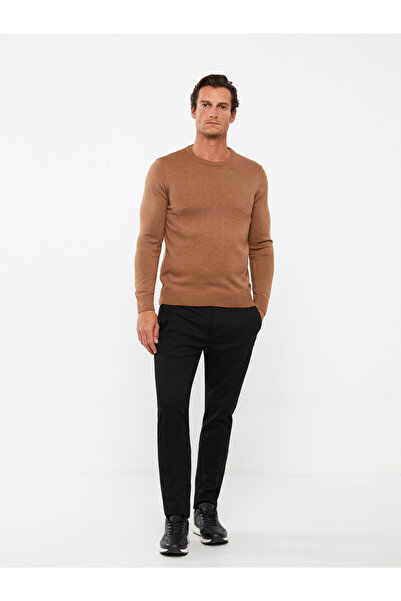 LC Waikiki Ανδρικό πλεκτό πουλόβερ με μακρυμάνικο λαιμόκοψη