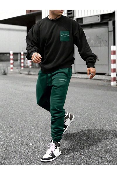 MOONBULL Σετ ανδρικής φόρμας με λεπτομερή τσέπη στο στήθος