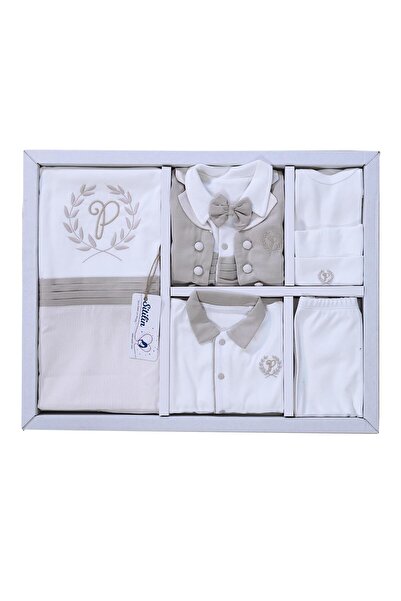 Sitilin Baby Boy Brown Hospital Release Bow Tie Vest Set of 10