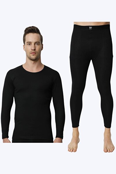 DONEX Σετ ανδρικών εσωρούχων από θερμικό ύφασμα που διατηρεί τη θερμότητα του σώματος στο κάτω μέρος