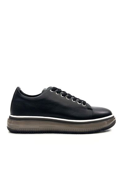 MARCOMEN 19373 Men's Leather Transparent Sole Casual Shoes