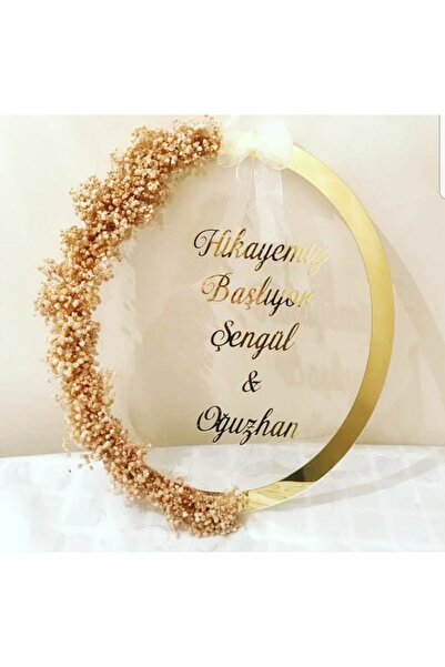 Evsay Hikayemiz Başlıyor Şeffaf Kapı Süsü Süslü Lüx Duvar Süsü Duvar Dekoru