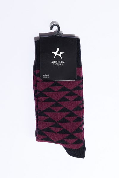 ALTINYILDIZ CLASSICS Men's Grey-Anthracite Patterned Socks