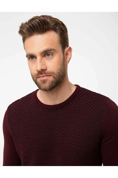 Pierre Cardin Claret Red Slim Fit Sweater