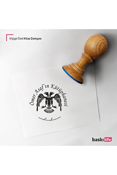 Baskı Life Kartal Kişiye Özel Kitap Damgası Kitap Mührü Kaşe Kitap Mühür Özel...