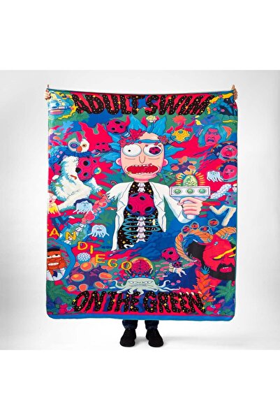 The Lucid Lab Rick and Morty Cozy Polar Tv Battaniyesi