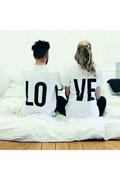 Serbella Lover Printed Love Design Oversize 2-Piece T-shirt Set