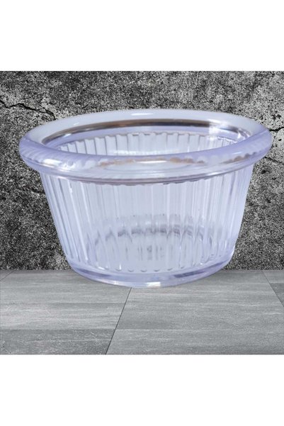 Adalinhome Şeffaf Kristal Sosluk/Reçellik/Çerezlik Minimal Kase (6'LI)
