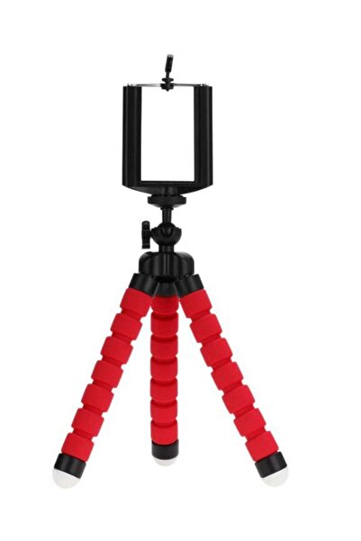 ZHOPPY Süngerli Ahtapot Mini Esnek Masaüstü Stand Telefon Aparatlı Tripot Aya...