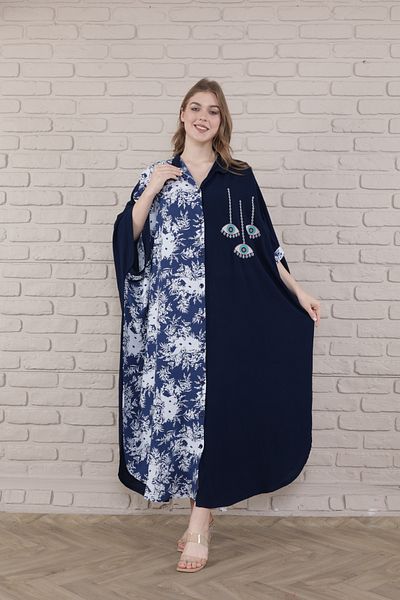 mervemoda Rochie neagră cu guler înalt pentru damă