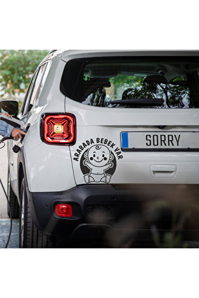 Arabada Bebek Var Sticker. Araba Sticker, Bebek Var Yapıştırma