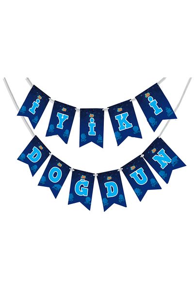 Kikajoy Kral Şakir Καλή ημέρα γενεθλίων στο διάστημα Letter Banner 2,70 cm