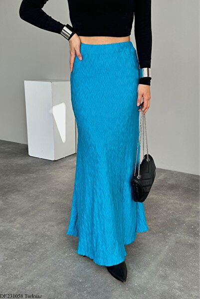 Lupies Women's Elastic Waist Zigzag Skirt