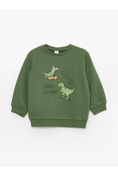 LC Waikiki Baby Boy - Crew Neck and Printed Long Sleeve Sweatshirt