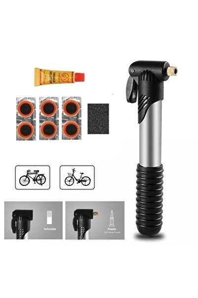 Genel Markalar Alüminyum Bisiklet El Pompası + Lastik Tamir Yama Kiti
