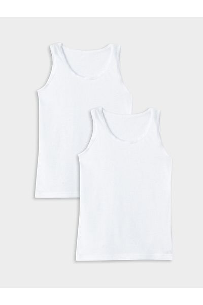 LC Waikiki Crew Neck Basic Girls Undershirt 2-Piece (S4)