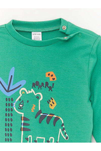 LC Waikiki LCW Baby Boy pulóver és melegítőnadrág - Crew nyakú, 2 db-os készlet