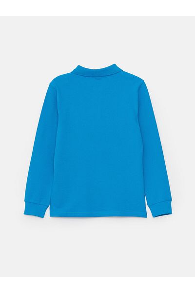 LC Waikiki Tricou de bază cu mânecă lungă pentru băiat cu gât polo