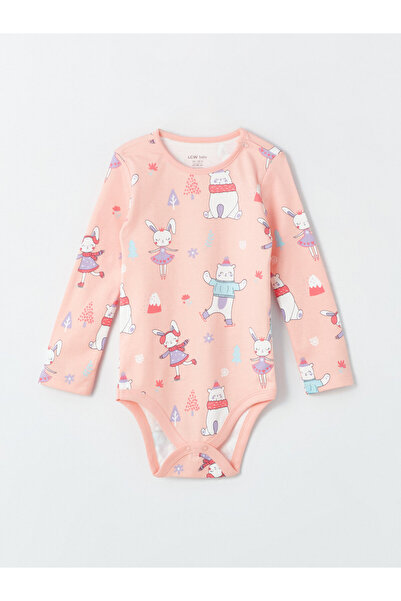 LC Waikiki Bérnyakú, hosszú ujjú, mintás, 2 részes baba csípős test