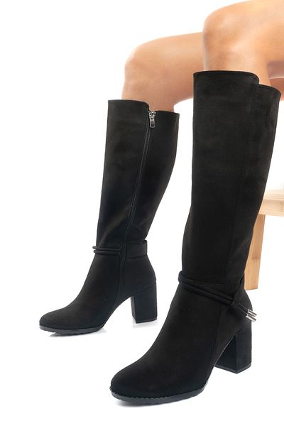 Lio Shoes Cizme lungi de piele intoarsa pentru dama Betty