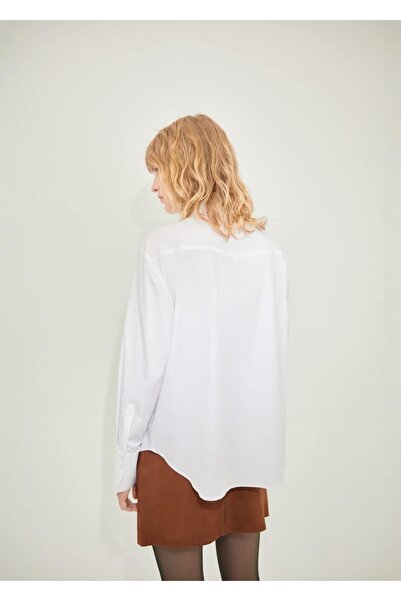 MANGO Woman Cepli Ve Kravat Detaylı Gömlek