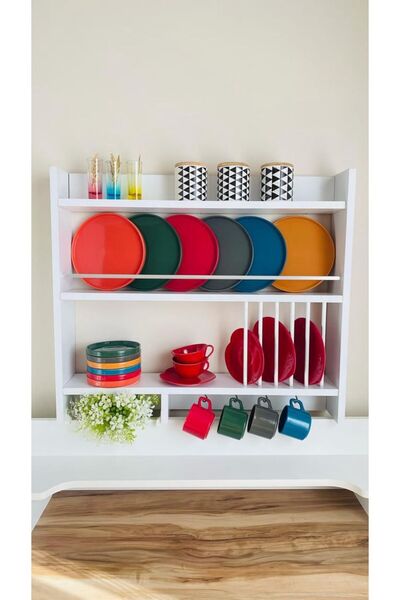 TAMELA Ahşap Mutfak Terek Rafı