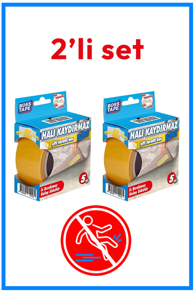 HALI TUT Boss Tape Halı Kaydırmaz Bant 2 Adet Halı Kilim Sabitleme Ve Yapıştı...