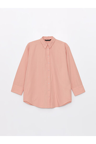 LC Waikiki Düz Uzun Kollu Poplin Kadın Gömlek Tunik