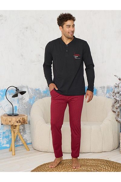 CLQTH Ανδρικό σετ πιτζάμες 4 σεζόν Premium Soft Textured Pocket
